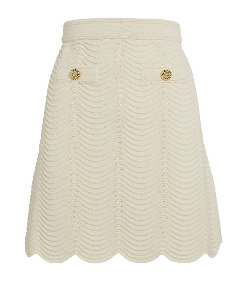  Sandro Scalloped Mini Skirt