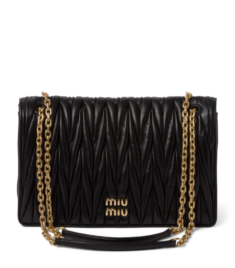 Miu Miu Miu Miu Leather Matelassé Shoulder Bag