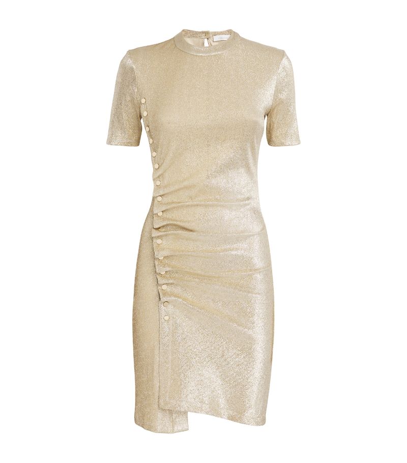 Rabanne Rabanne Lurex Ruched Mini Dress