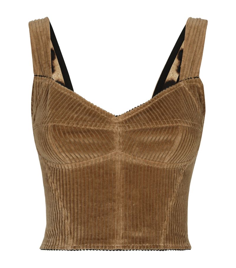 Dolce & Gabbana Dolce & Gabbana Corduroy Bustier Top