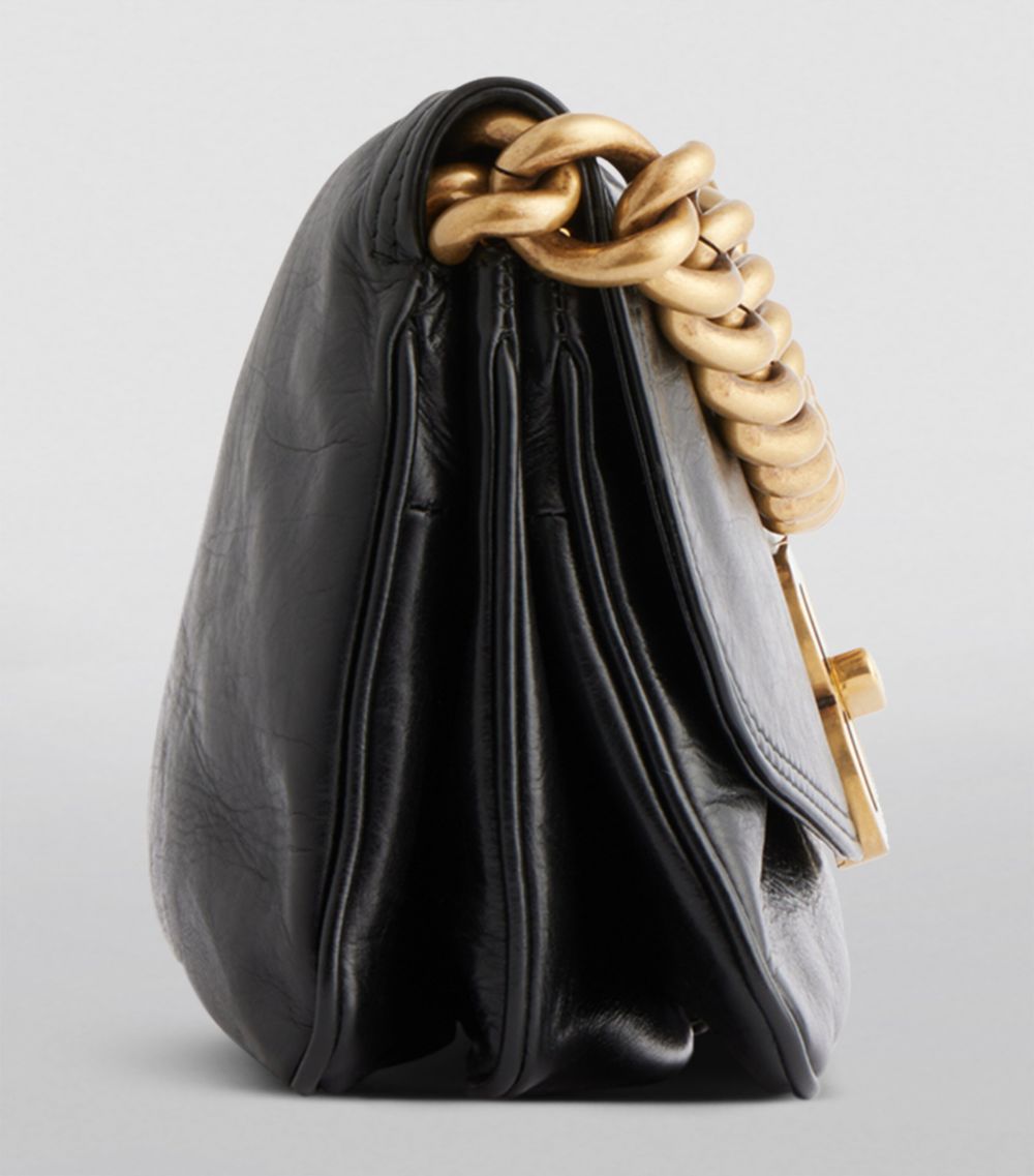 Balenciaga Balenciaga Leather Soft Flap Shoulder Bag
