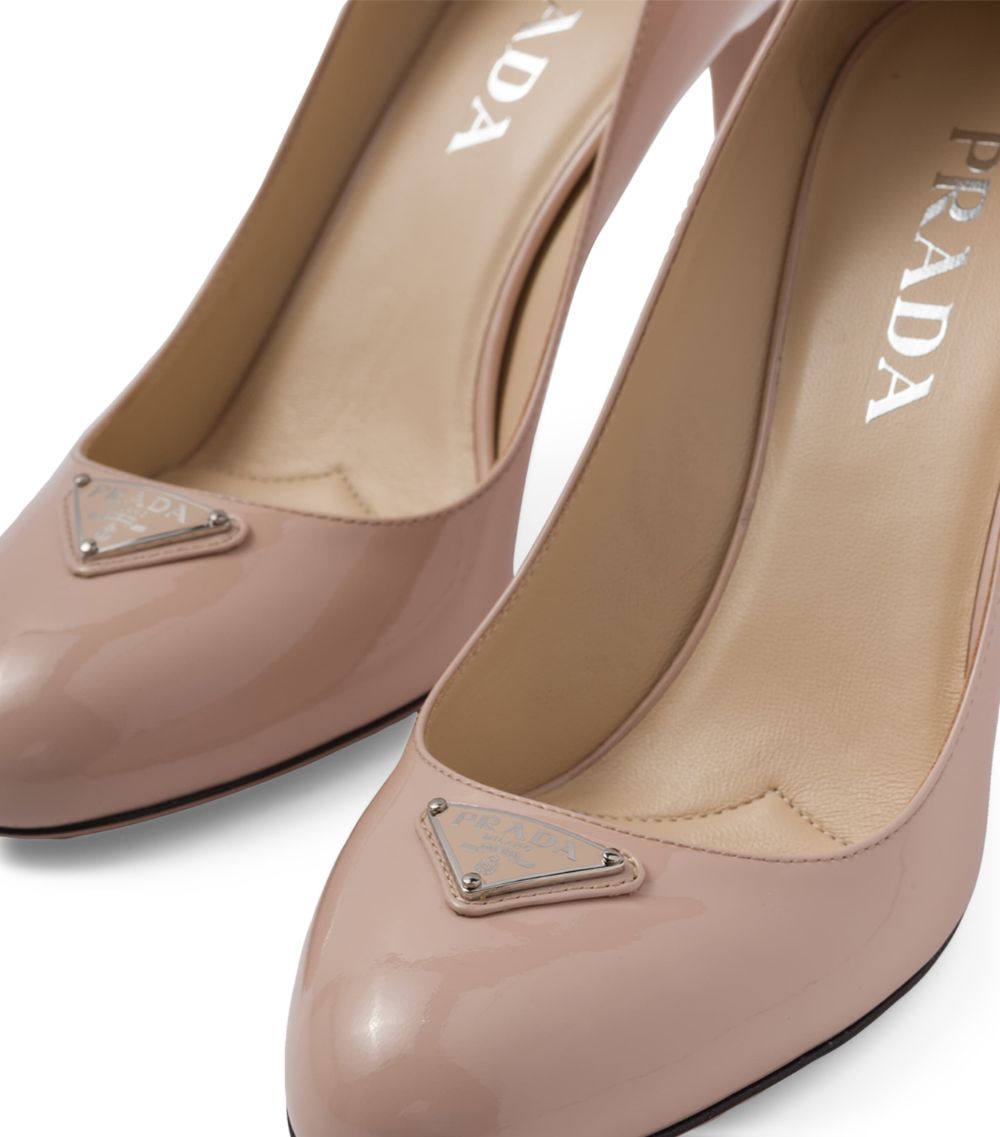 Prada Prada Patent Leather Triangle Pumps 85