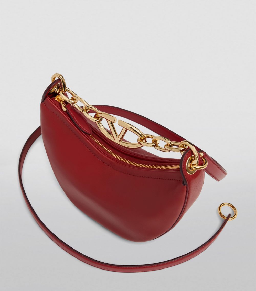 VALENTINO GARAVANI Valentino Garavani Mini Leather Vlogo Moon Shoulder Bag