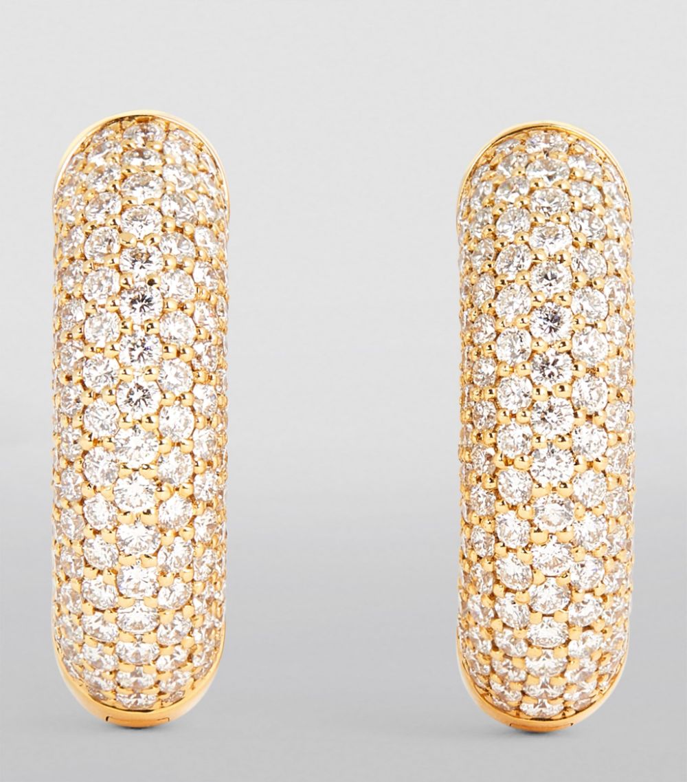 Engelbert Engelbert Yellow Gold And Diamond Absolute Creoles Earrings