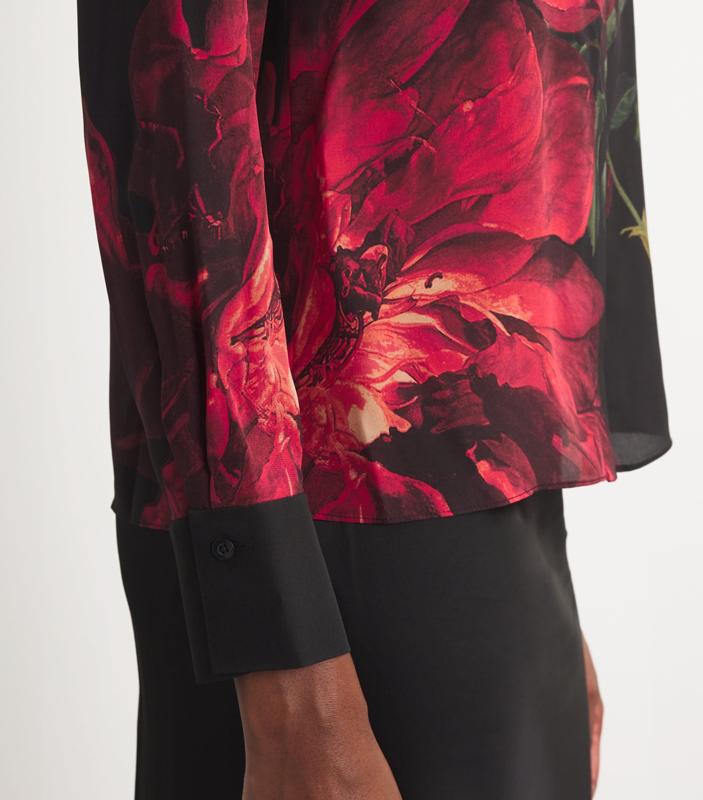  Alice+Olivia Silk Floral Brady Shirt