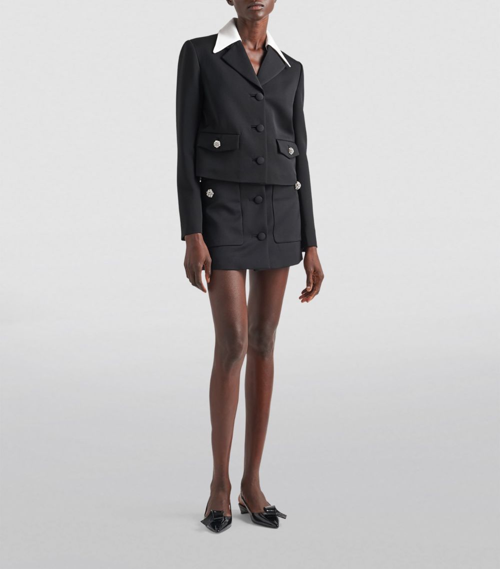 Prada Prada Wool Satin-Collar Jacket