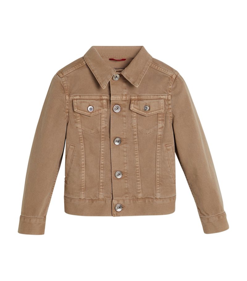 Brunello Cucinelli Kids Brunello Cucinelli Kids Garment-Dyed Denim Jacket (4-12+ Years)