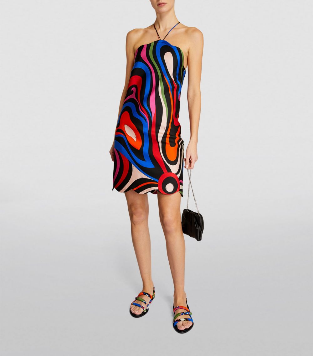 Emilio Pucci Pucci Silk Scalloped Mini Dress