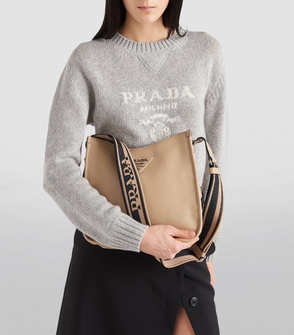 Prada Prada Leather Logo Shoulder Bag
