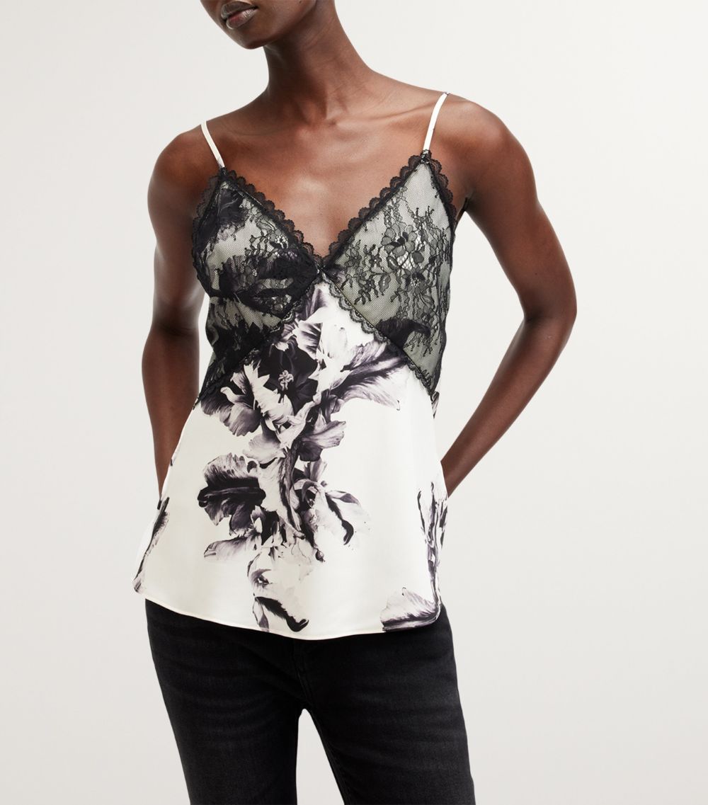 Allsaints Allsaints Satin Lace-Trim Immy Camisole Top