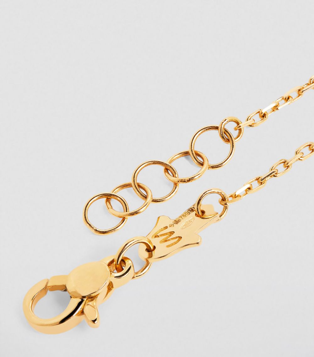 Netali Nissim Netali Nissim Yellow Gold And Diamond Mini Eye Bracelet