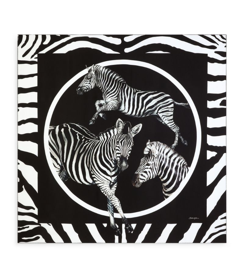 Dolce & Gabbana Dolce & Gabbana Silk Zebra Print Scarf