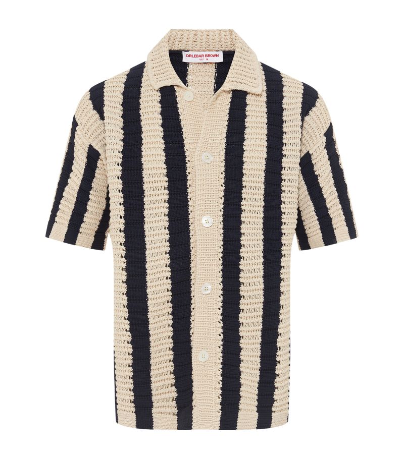 Orlebar Brown Orlebar Brown Crochet Striped Thomas Shirt