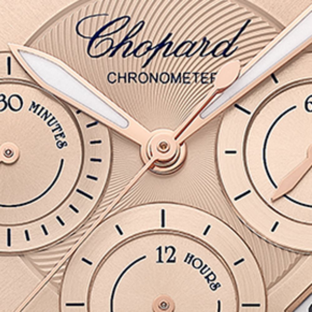 Chopard Chopard Rose Gold And Diamond Happy Sport Chrono Watch 40Mm