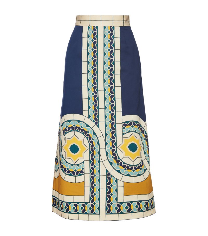 La Doublej La Doublej Printed Baia Midi Skirt