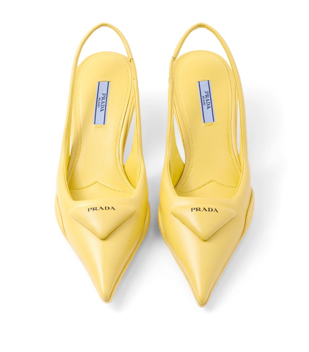 Prada Prada Padded Leather Slingback Pumps