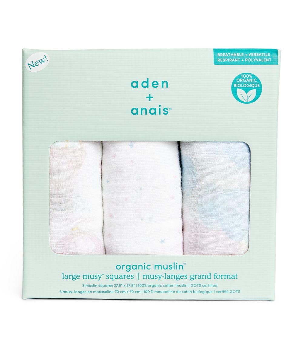 Aden + Anais Aden + Anais Above The Clouds Musy Squares (Pack Of 3)