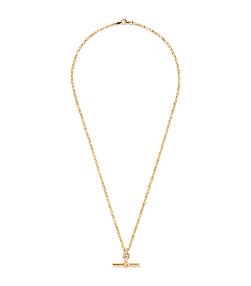 Tilly Sveaas Tilly Sveaas Yellow Gold-Plated T-Bar Belcher Chain Necklace