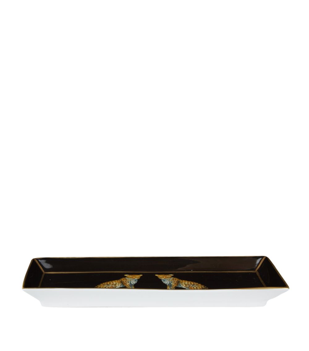 Halcyon Days Halcyon Days Leopards Rectangular Tray (20.5Cm X 7.5Cm)