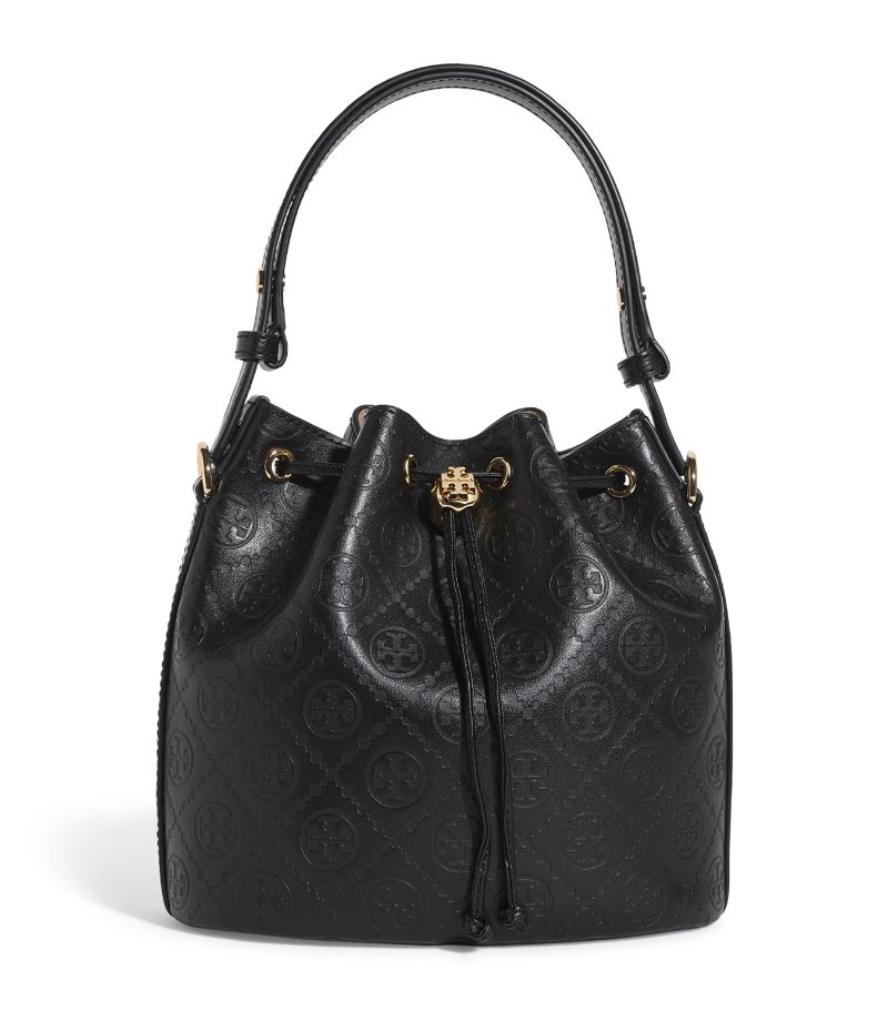 Tory Burch Tory Burch Leather T Monogram Bucket Bag