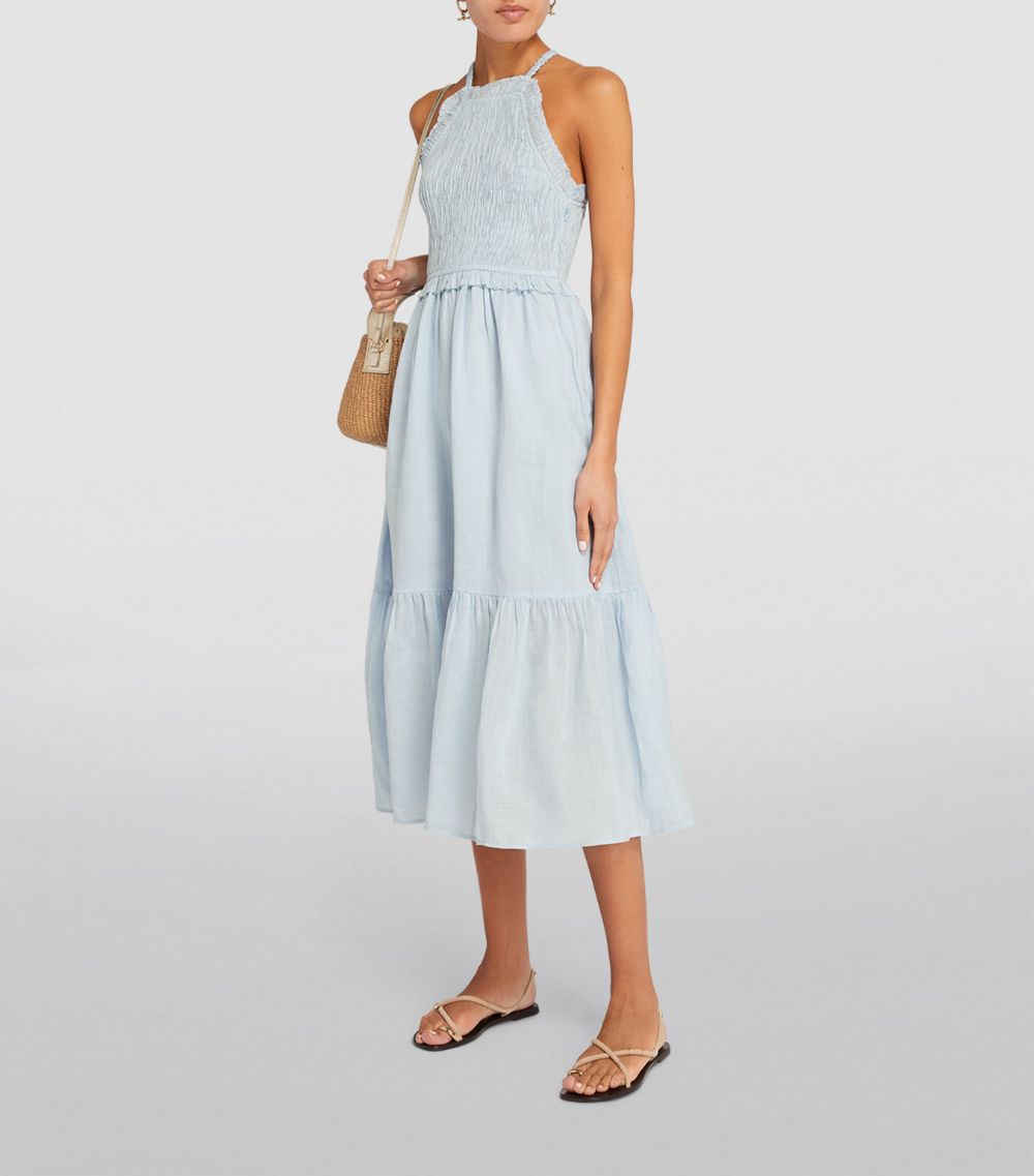 Sea Sea Ramie Smocked Cole Midi Dress