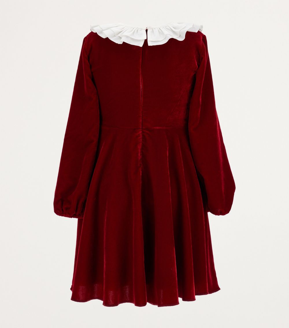 Monnalisa Monnalisa Velvet Godet Dress (2-11 Years)