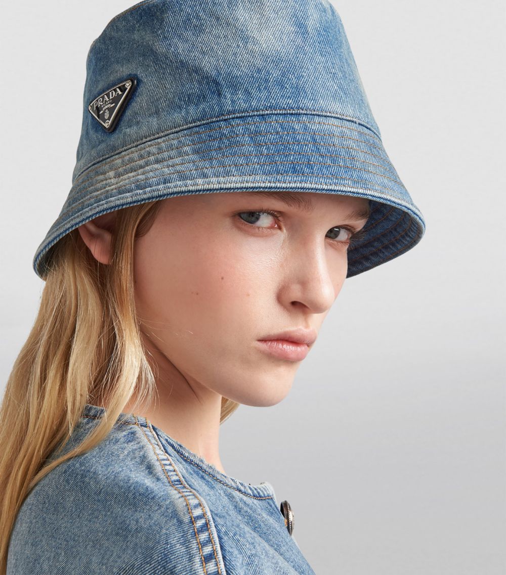 Prada Prada Denim Bucket Hat