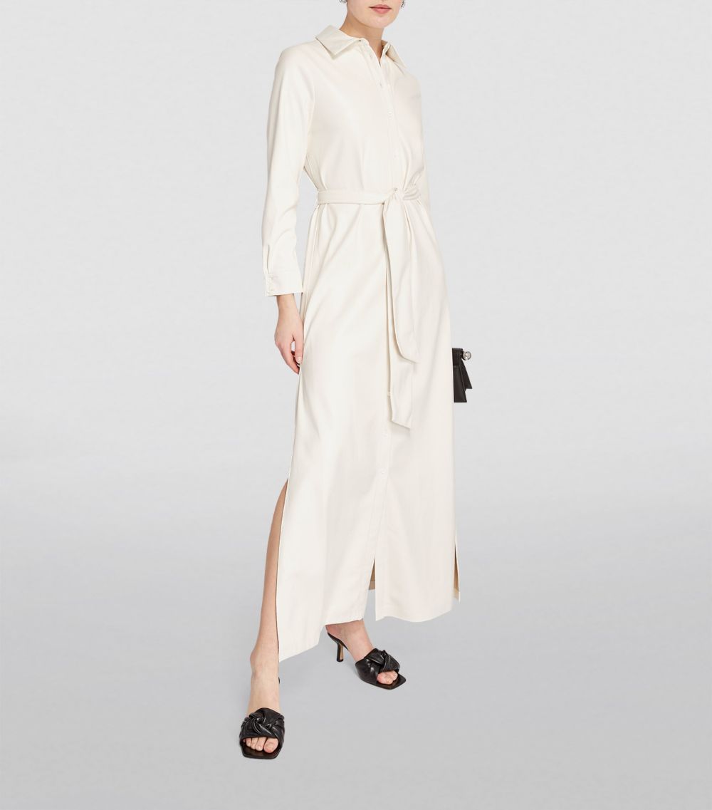 Alice + Olivia Alice + Olivia Faux Leather Chassidy Shirt Dress