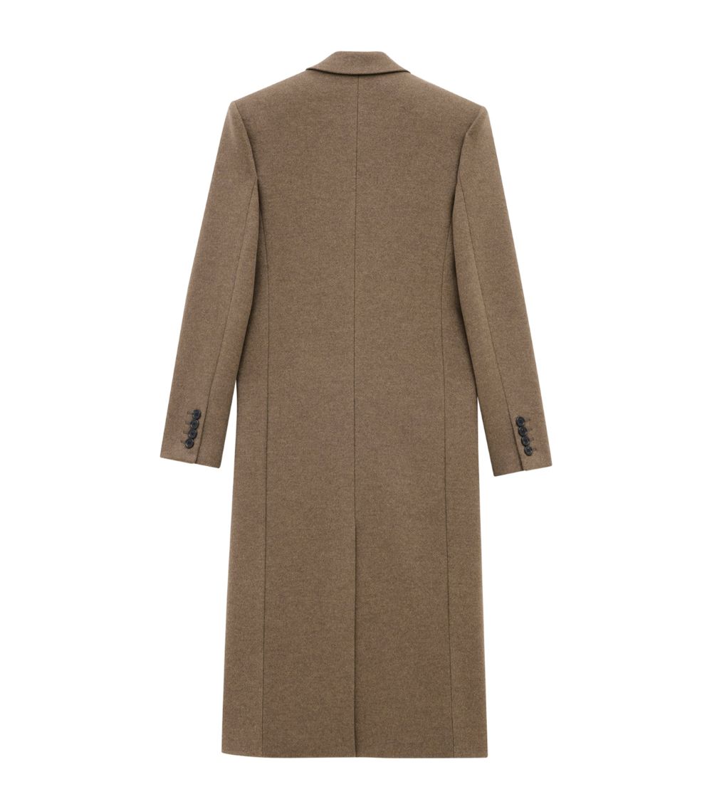 Saint Laurent Saint Laurent Wool-Cashmere Double-Breasted Coat