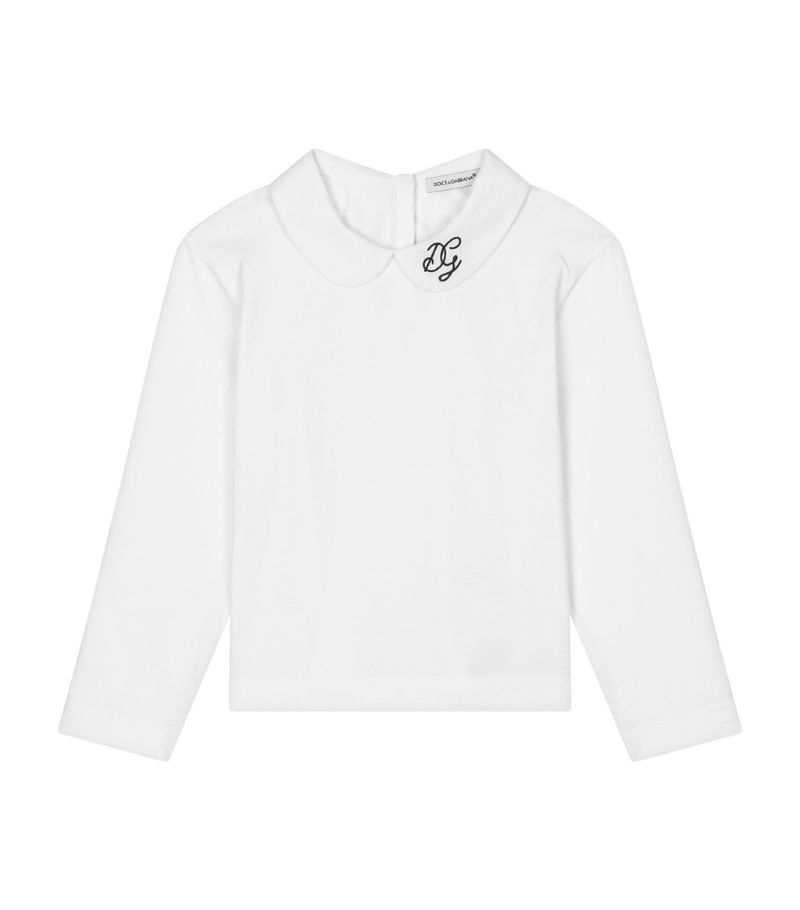 Dolce & Gabbana Dolce & Gabbana Kids Logo-Embroidered Blouse (2-6 Years)