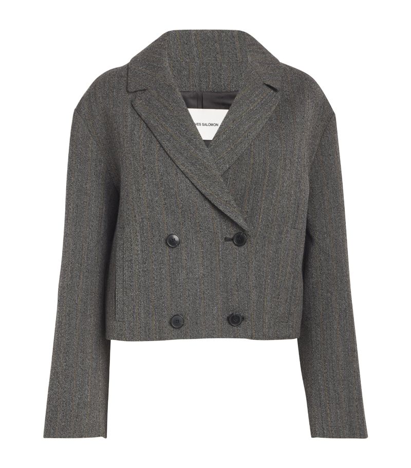 Yves Salomon Yves Salomon Wool-Blend Cropped Blazer