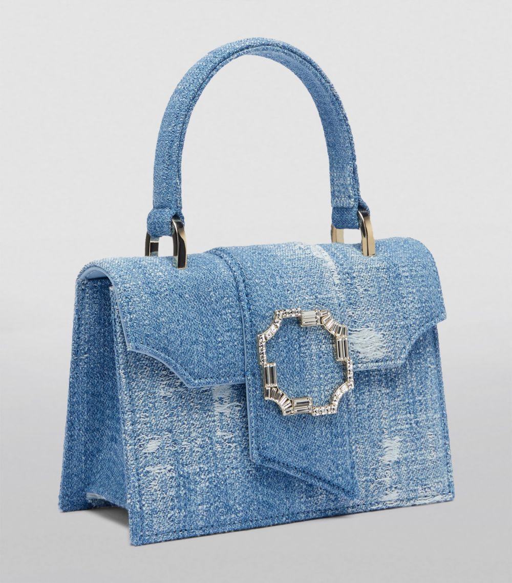 Malone Souliers by Roy Luwalt Malone Souliers Mini Denim Audrey Top-Handle Bag