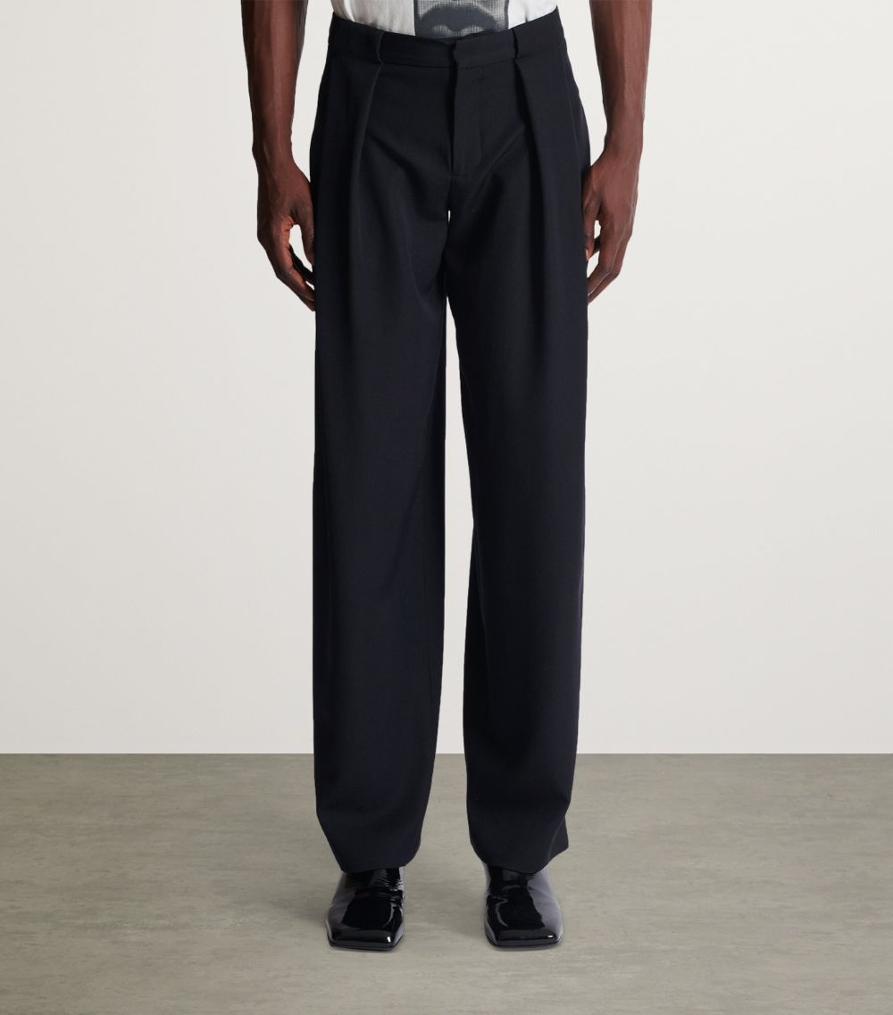 Balmain Balmain Wool Pleated Trousers