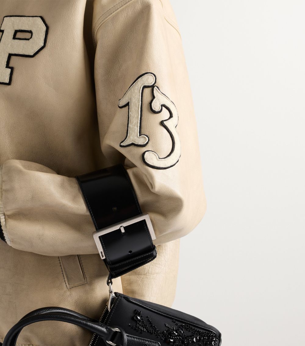 Prada Prada Leather Bomber Jacket