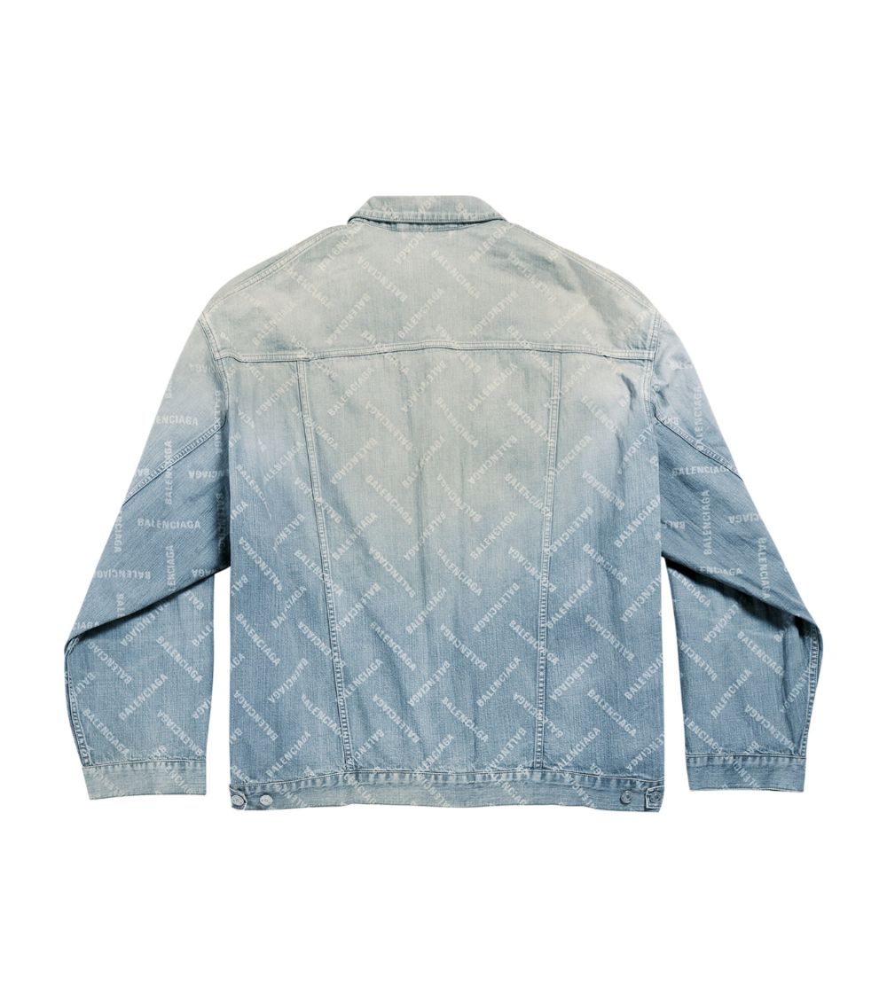 Balenciaga Balenciaga Oversized Logo Print Denim Jacket