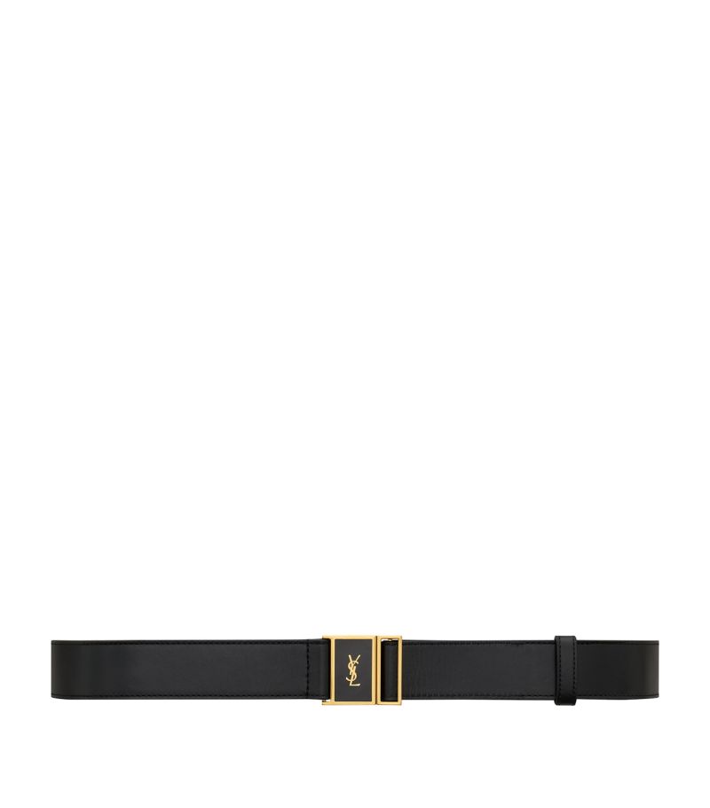 Saint Laurent Saint Laurent Leather Cassandre Belt