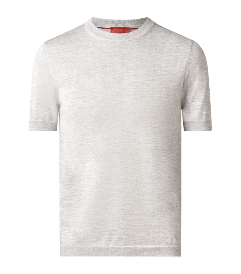 Isaia Isaia Cashmere-Silk Knitted T-Shirt