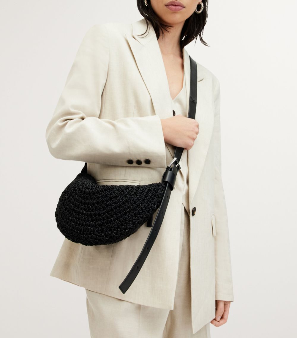 Allsaints Allsaints Crochet Half Moon Cross-Body Bag