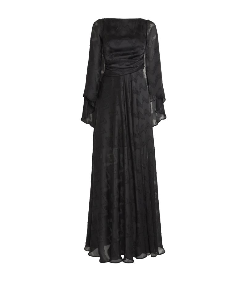 Talbot Runhof Talbot Runhof Caped Maxi Dress