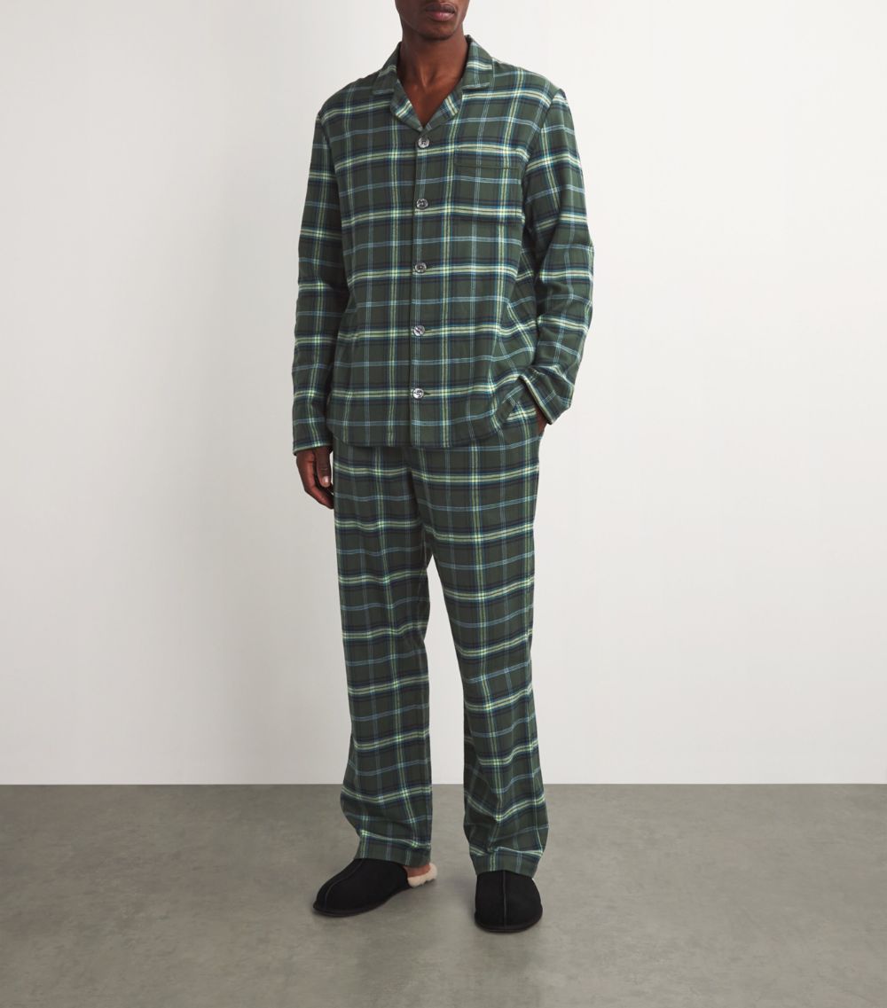 Harrods Harrods Brushed Cotton Tartan Pyjama Set