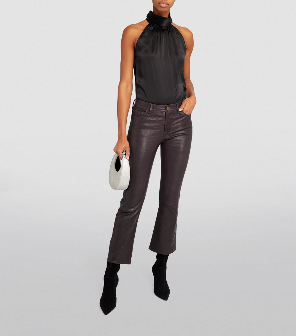 Frame Frame Leather Le Crop Mini Boot Trousers