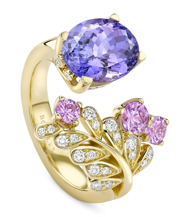 Boodles Boodles Yellow Gold, Diamond And Tanzanite A Family Journey Provence Ring