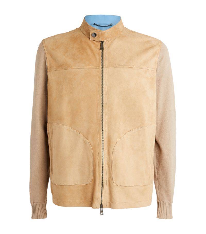 Fioroni Cashmere Fioroni Cashmere Suede Bomber Jacket