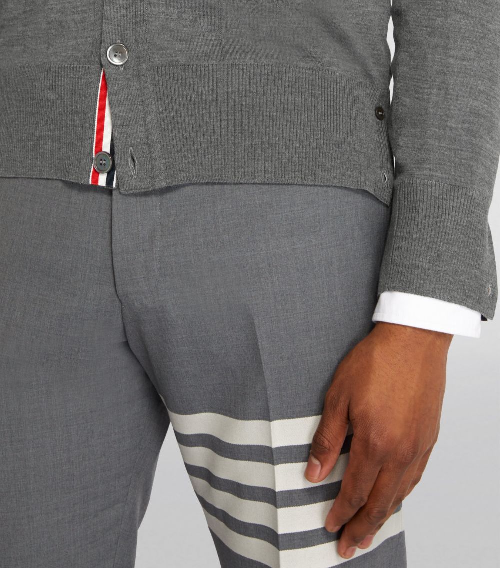 Thom Browne Thom Browne Virgin Wool 4-Bar Stripe Cardigan