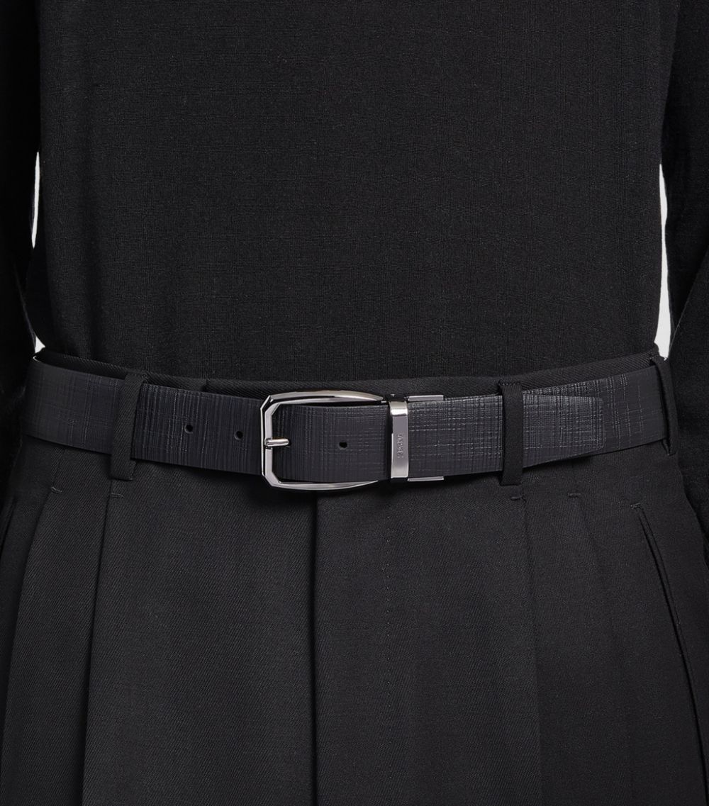 zegna Zegna Leather Reversible Belt