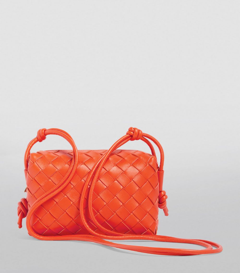 Bottega Veneta Bottega Veneta Mini Leather Intrecciato Loop Cross-Body Bag