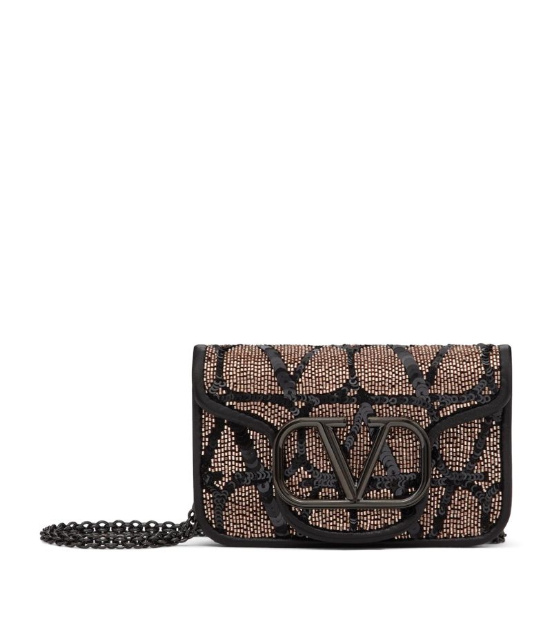 VALENTINO GARAVANI Valentino Garavani Mini Silk Beaded Loco Cross-Body Bag