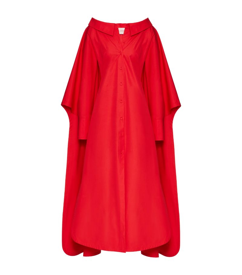 VALENTINO GARAVANI Valentino Garavani Cape-Detail Shirt Maxi Dress