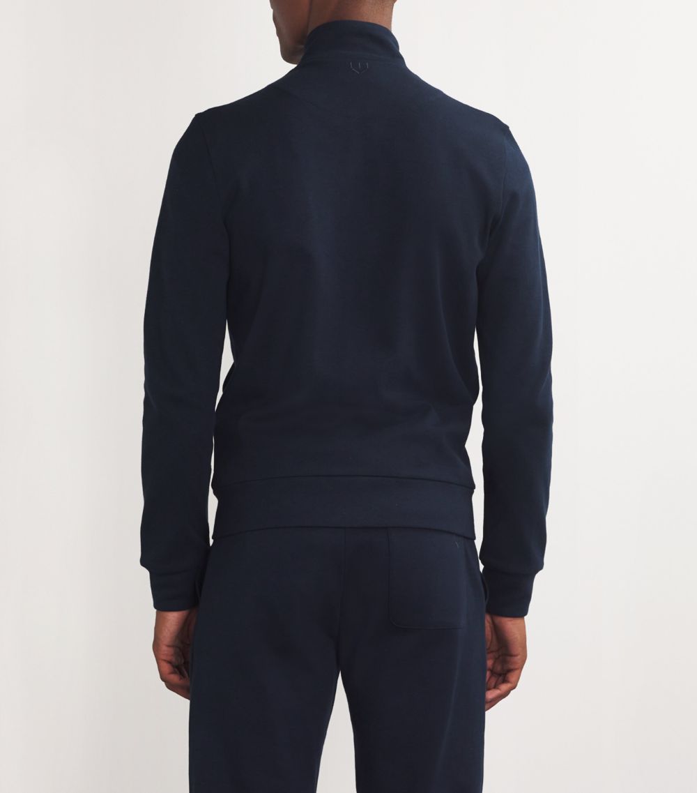 Canali Canali Cotton-Blend Zip-Up Sweater