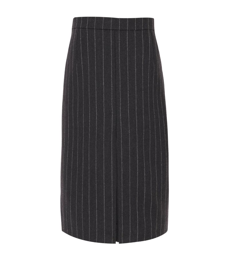 Saint Laurent Saint Laurent Virgin Wool Midi Skirt